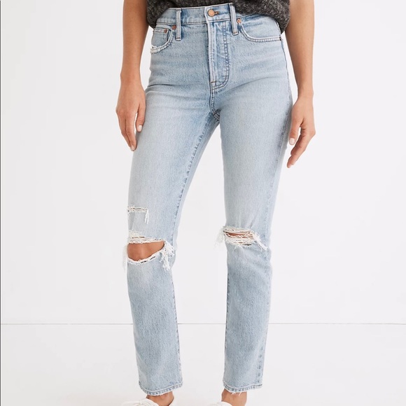 Madewell The Tall Perfect Vintage Jean in Grandbay Wash Destructed Edition NB071 - Picture 2 of 5